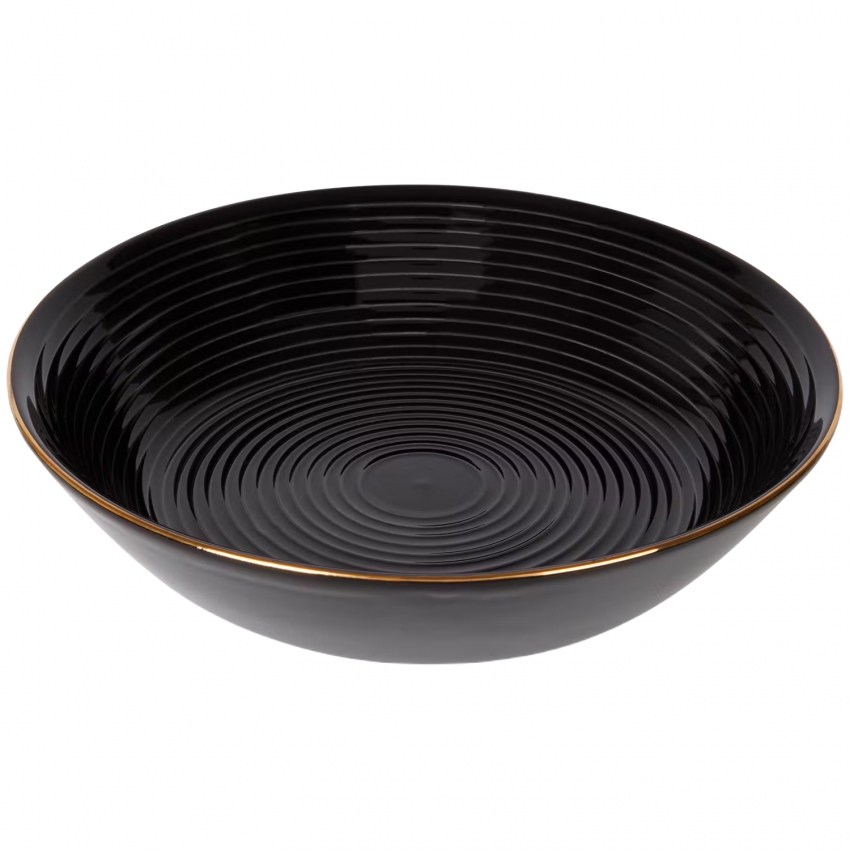 Diep bord Zwart 20 cm Ø (10 stuks)