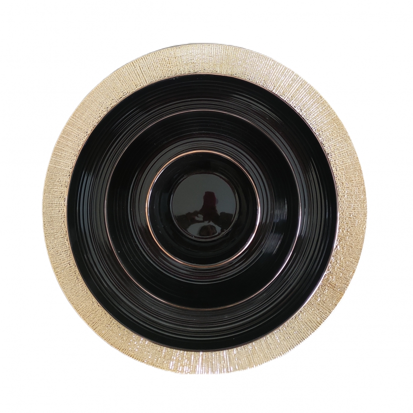Diep bord Zwart 20 cm Ø (10 stuks)