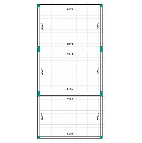 Easy up Partytent 4,5m x 9m