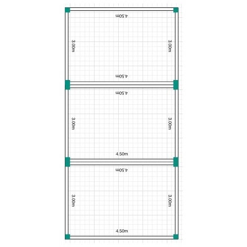 Easy up Partytent 4,5m x 9m