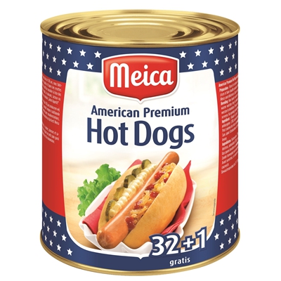 American Premium hot dogs , 50 gram (33 stuks)
